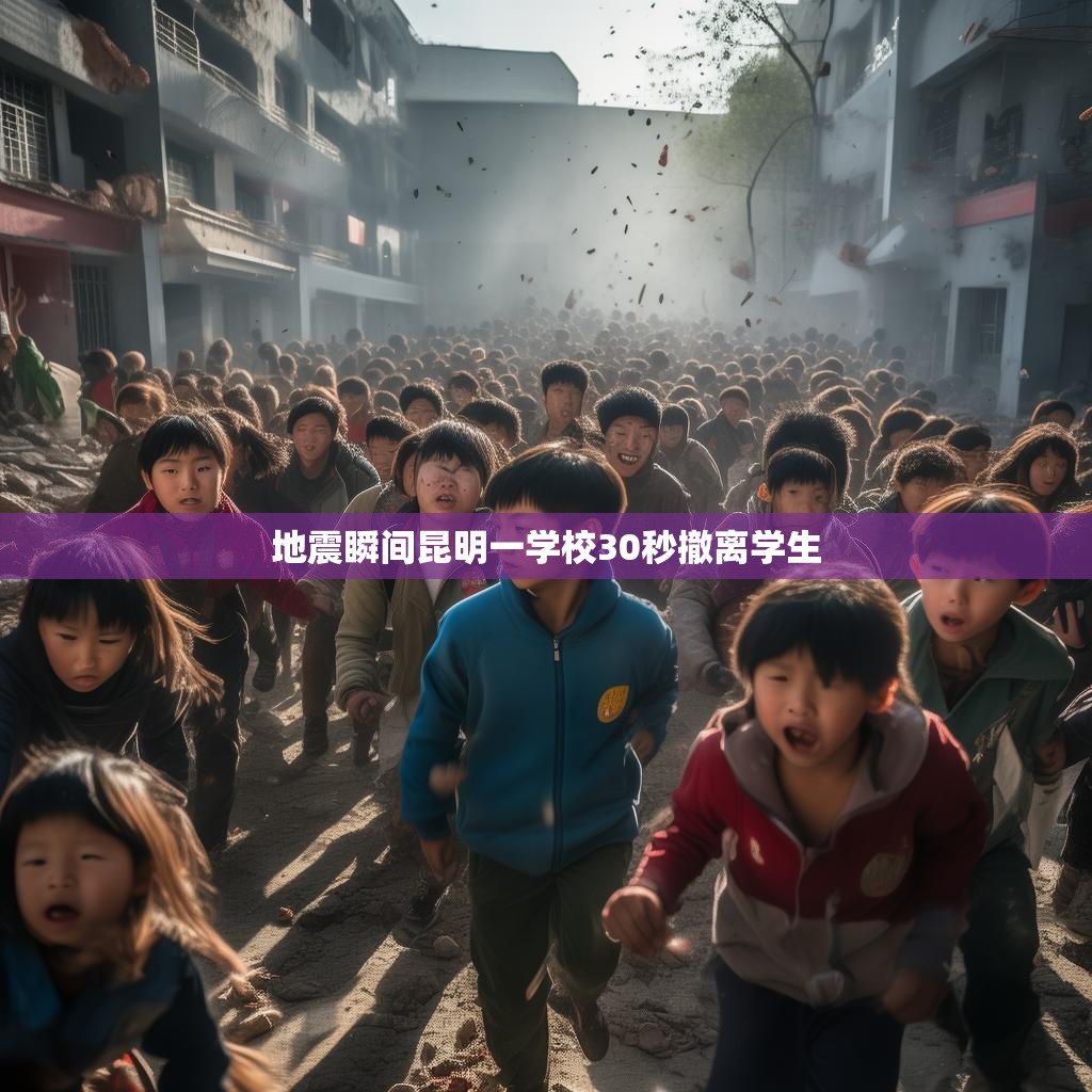 地震瞬间昆明一学校30秒撤离学生