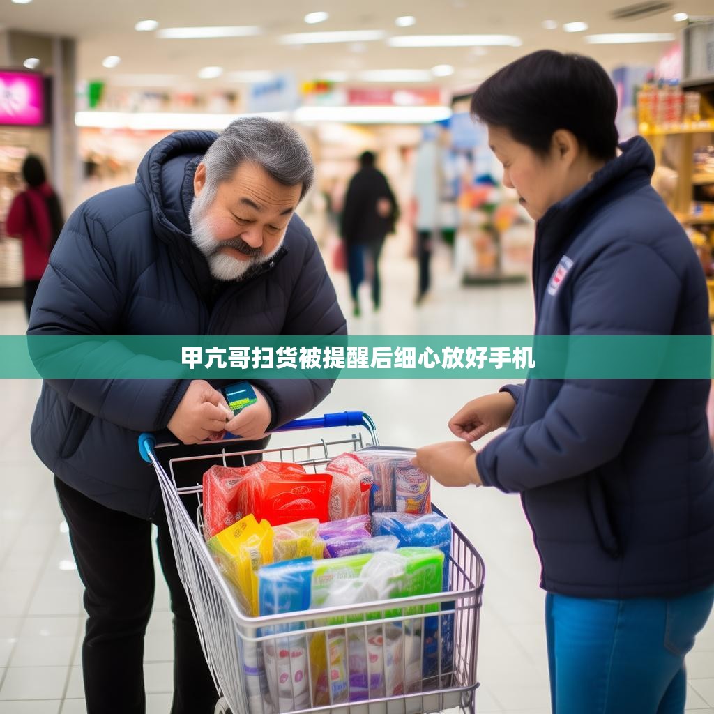 甲亢哥扫货被提醒后细心放好手机