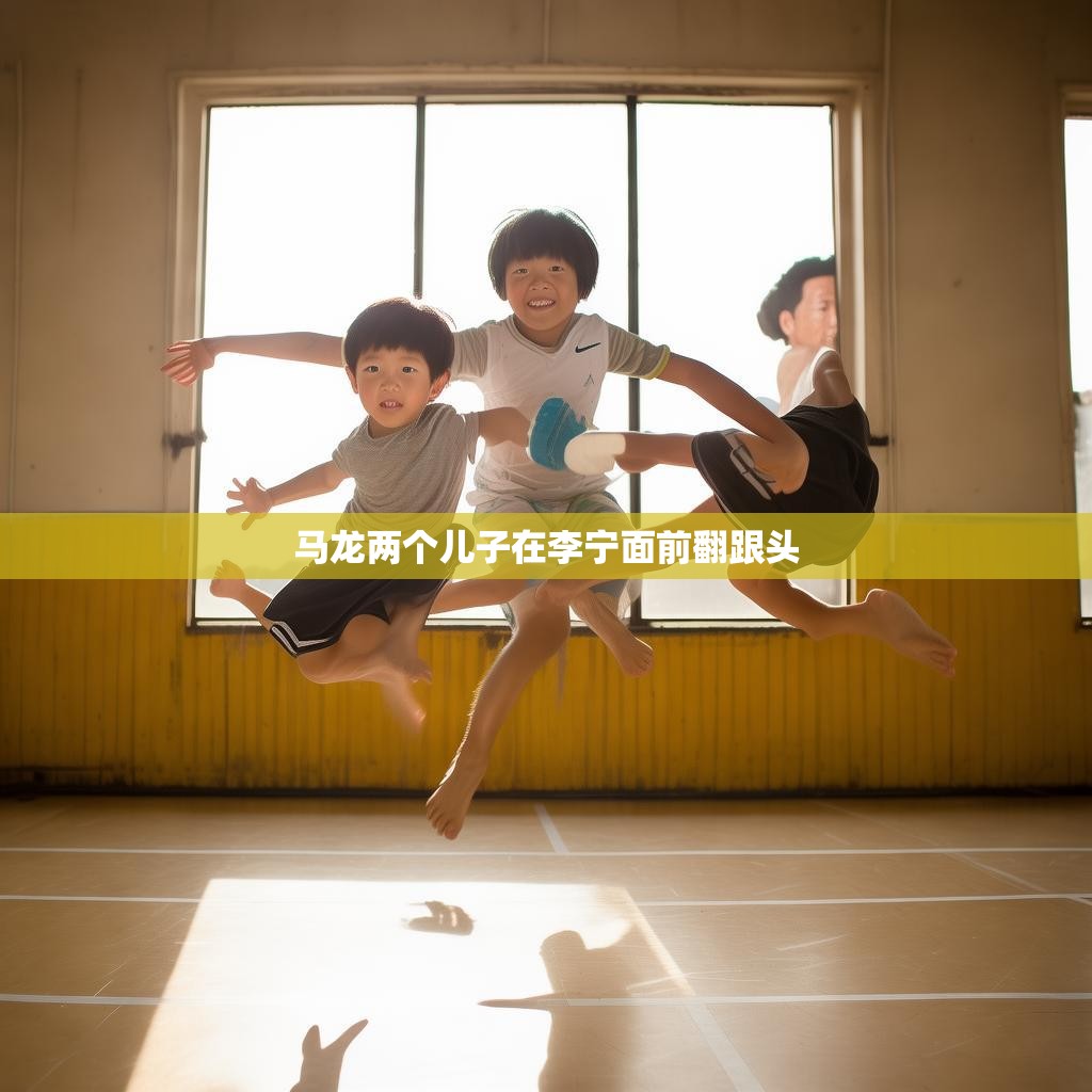 马龙两个儿子在李宁面前翻跟头