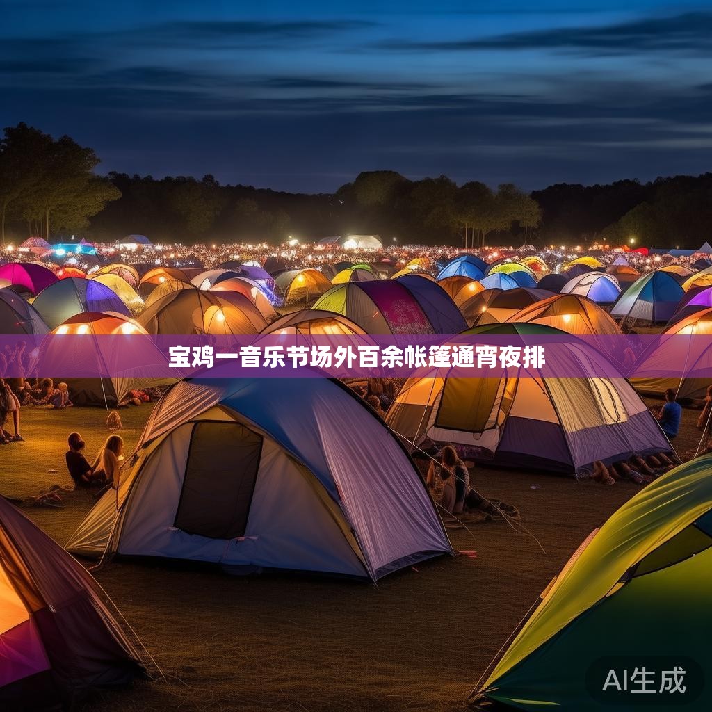 宝鸡一音乐节场外百余帐篷通宵夜排 宝鸡一音乐节场外百余帐篷通宵夜排