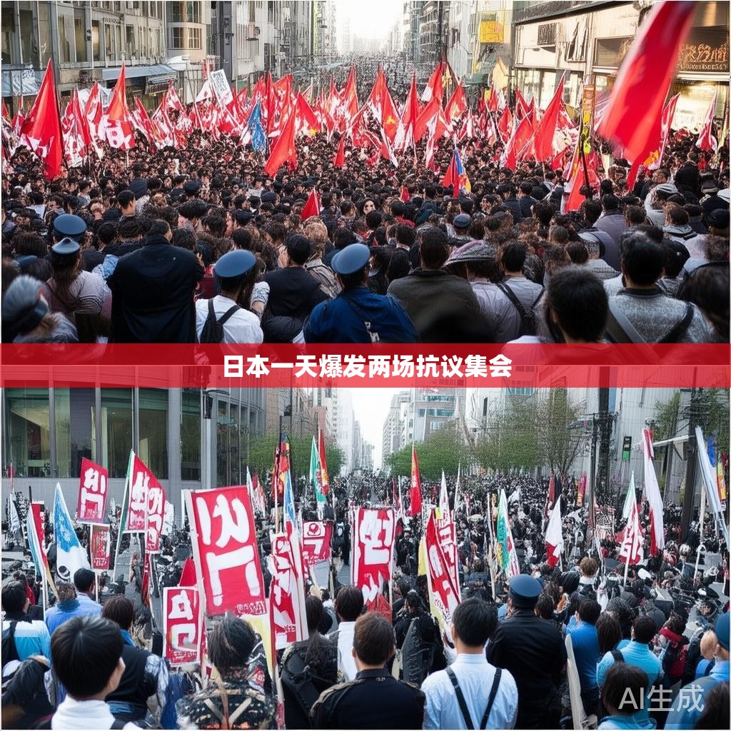 日本一天爆发两场抗议集会 日本一天爆发两场抗议集会