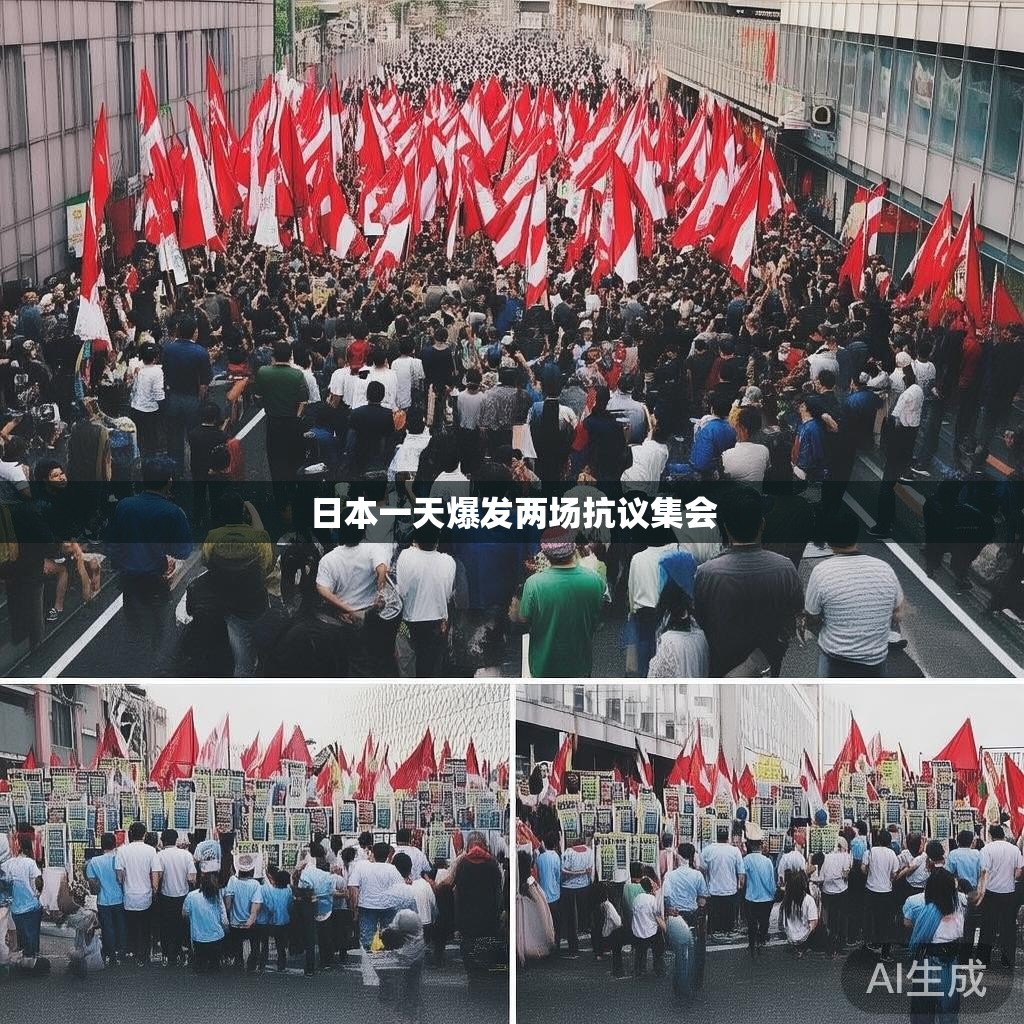 日本一天爆发两场抗议集会 日本一天爆发两场抗议集会