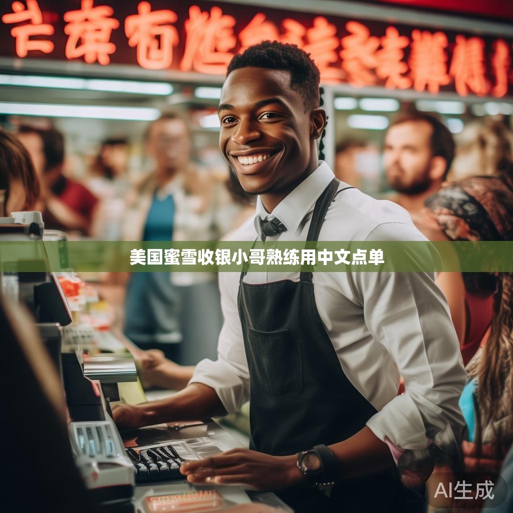 美国蜜雪收银小哥熟练用中文点单