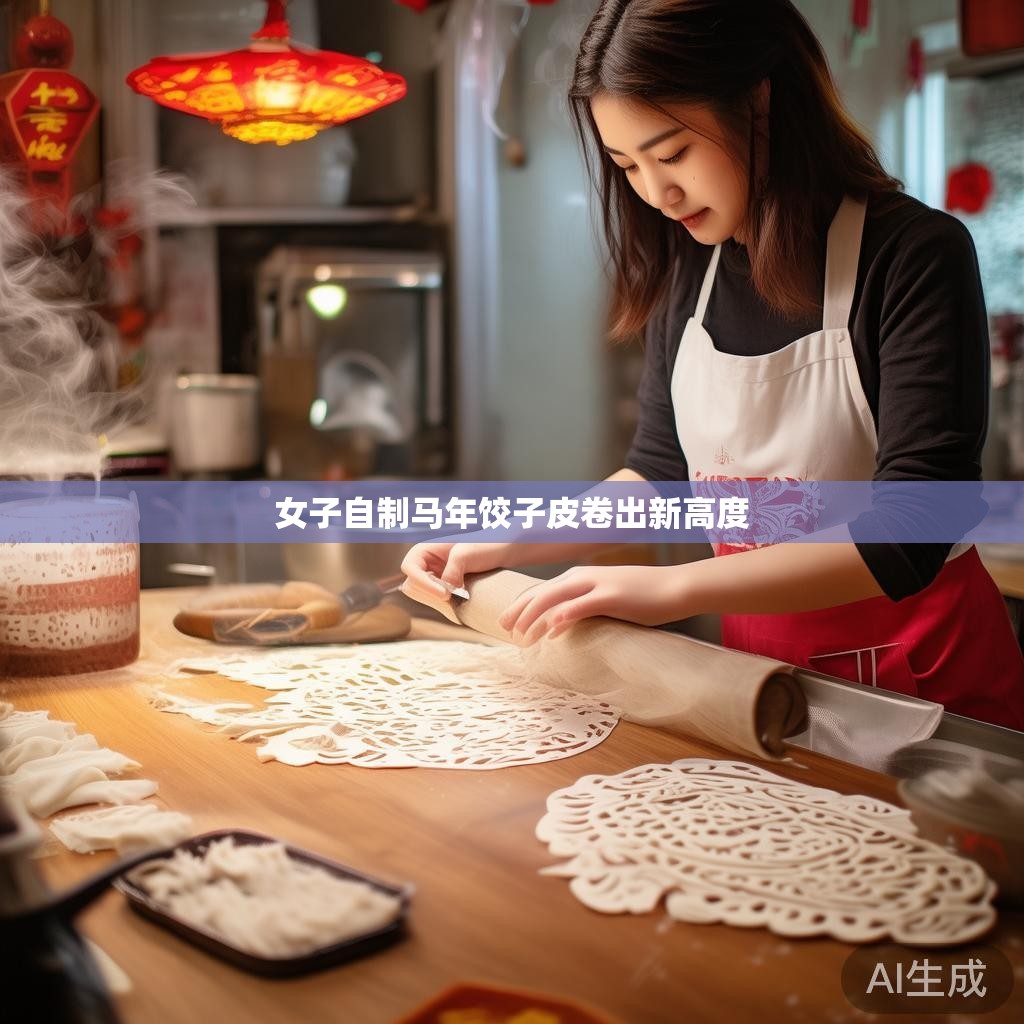 女子创新马年饺子皮制作技艺